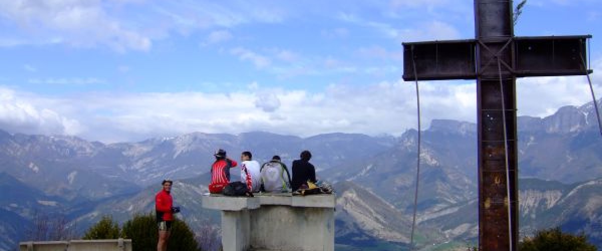 Randonnée VTT électrique dans la Drôme : Montée de la Croix de Justin
