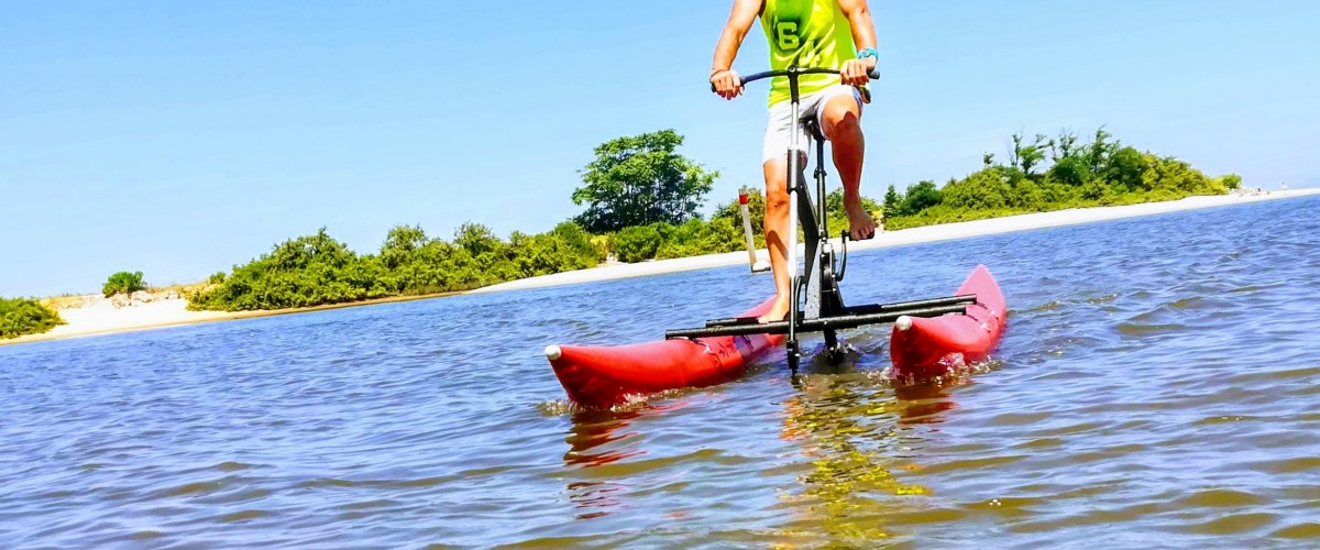 Découverte de Bisca'Raïbes en waterbike (vélo sur l'eau) à Biscarrosse